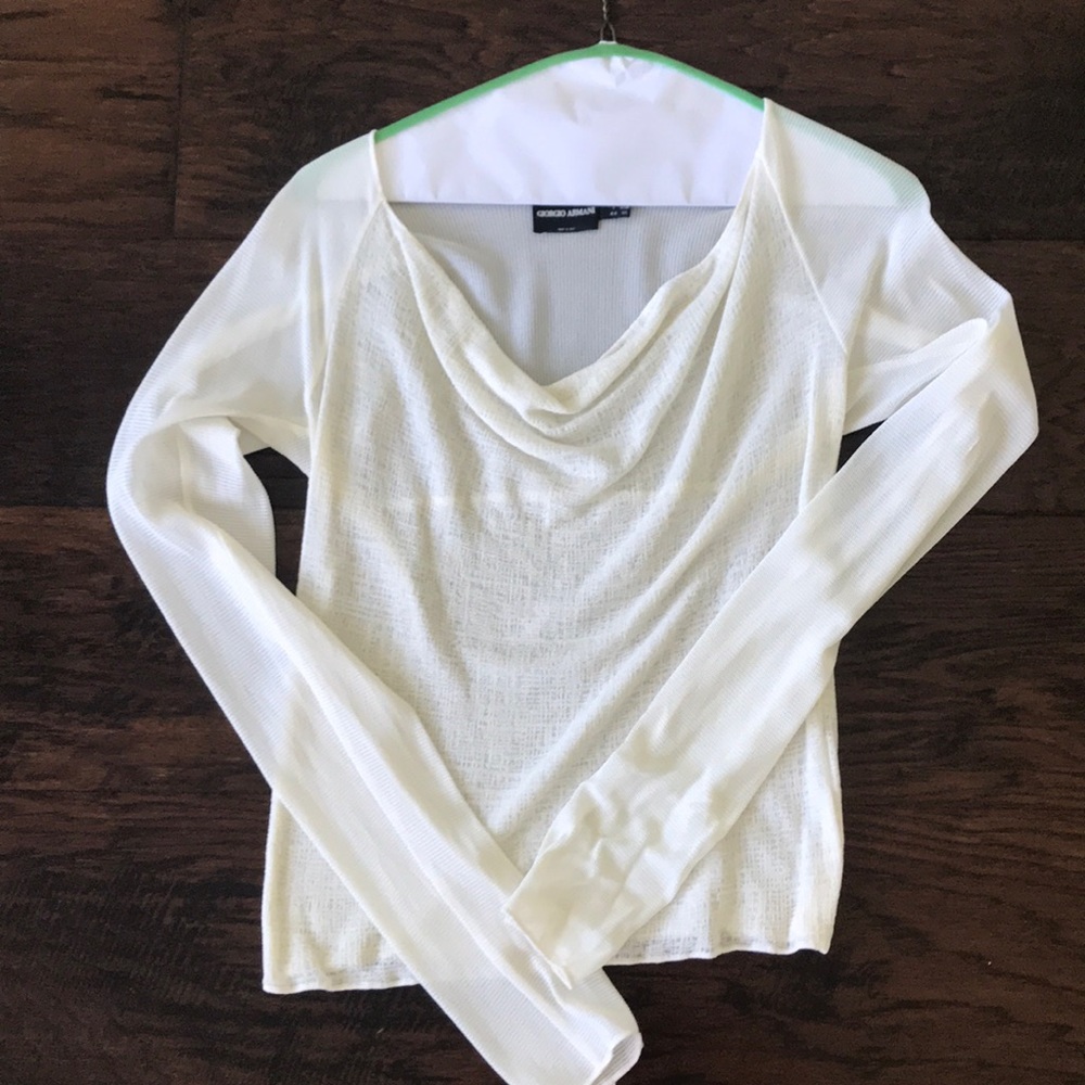 Giorgio Armani sheer long sleeve shirt